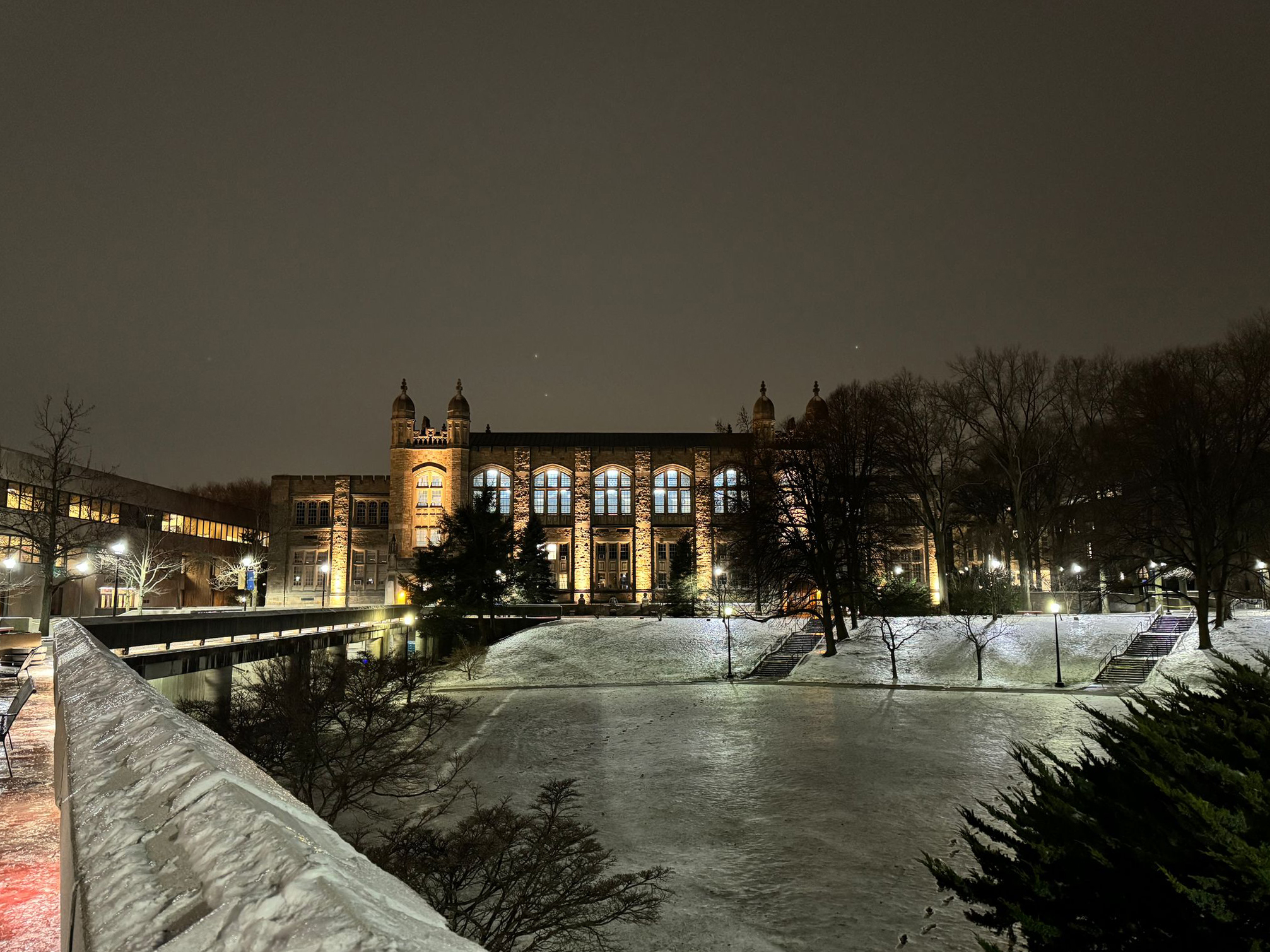 Lehman College in  winter