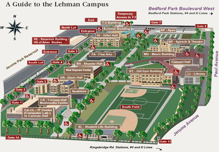 Lehman College Campus Map