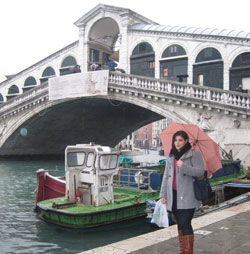 Lehman student Esmeralda Frias in Paris