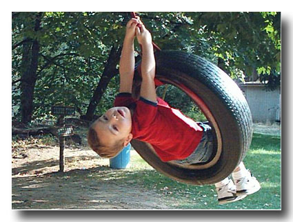 Hunter on the swing