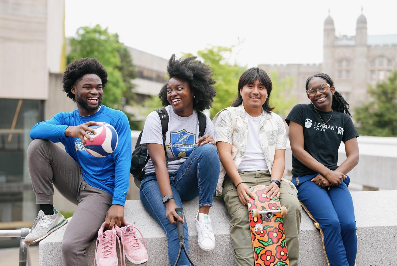 Students on Lehman Campus