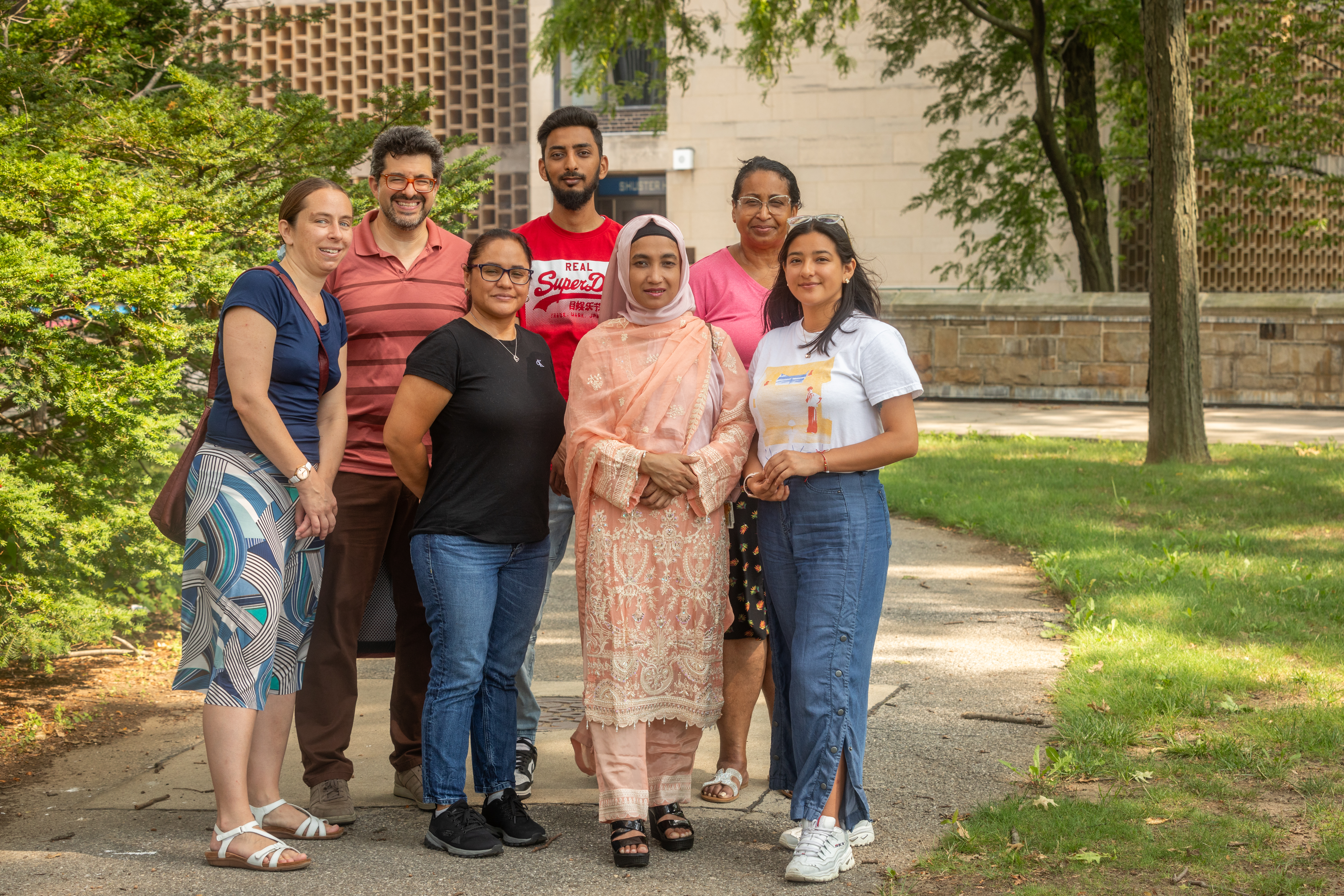 Lehman College ESL students outside