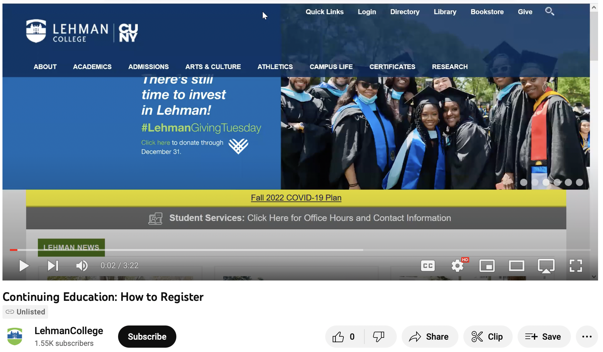 Lehman College Continuing Education Lehman College