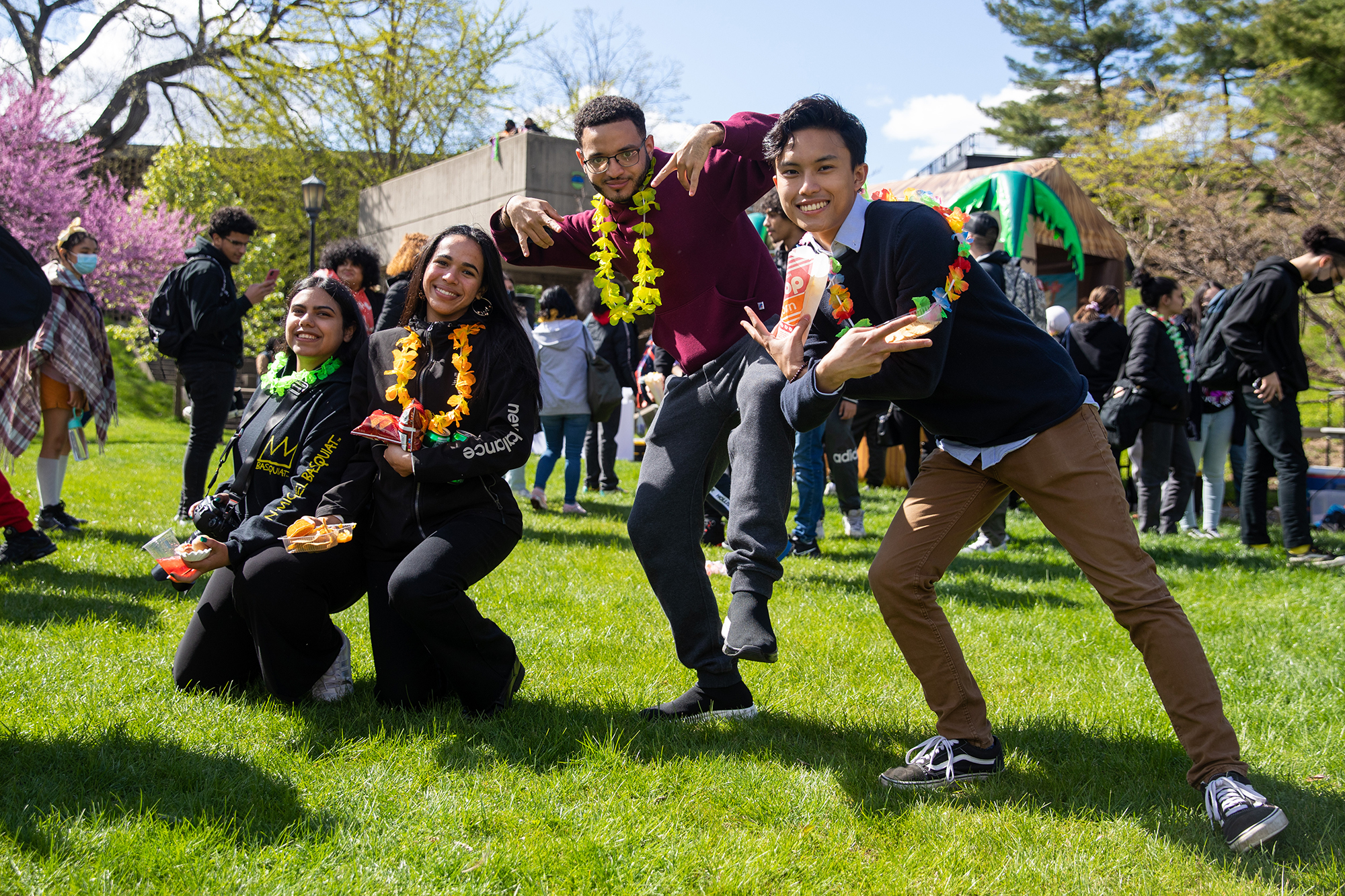 Photo of students in a school a Student Life event