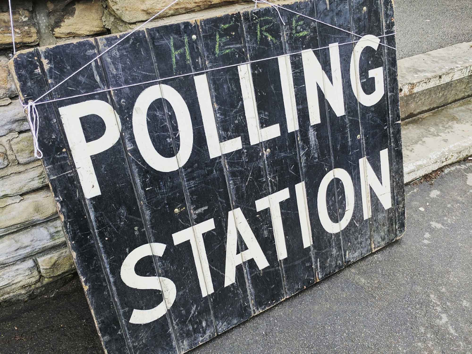 Photo of Polling Station sign