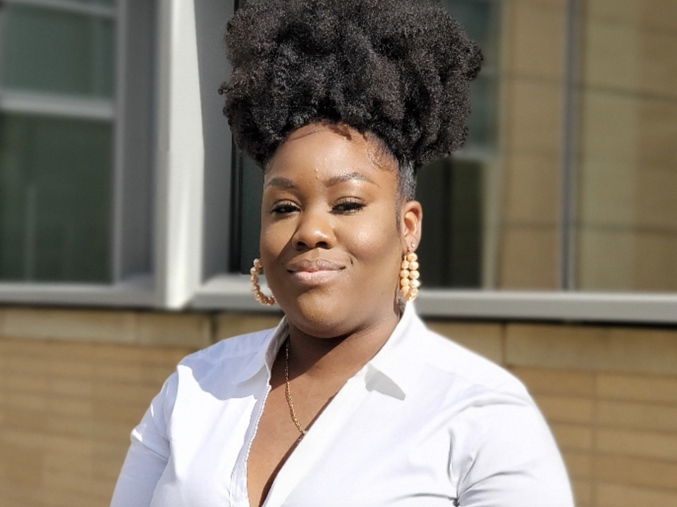 Business Administration major Khadijah Warner '21 is one of 15 Lehman College students who received a St. George's Society of New York scholarship this year. 