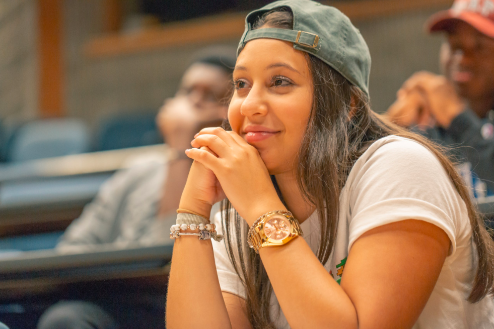 Girl in lecture