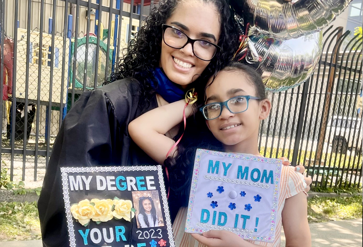 Photo of Mother and Daughter at Commencement