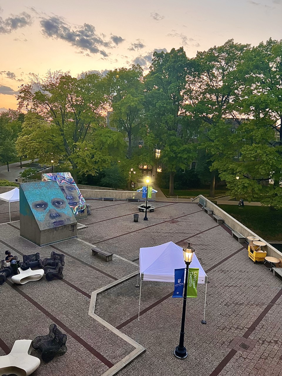 Photo of the Week: As the spring semester wraps up, Vitória Heloany Reis shares this photo of a sunset from above the faculty dining room plaza!