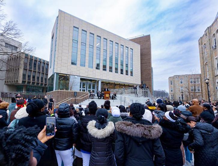 Nursing Opening Building and Crowd