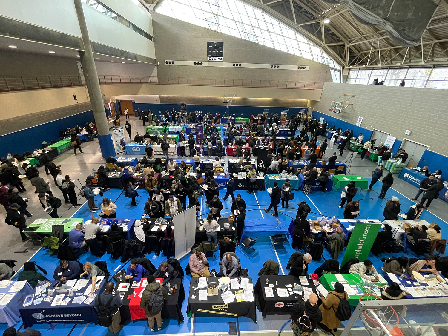Photo of the Week: The APEX Auxiliary Gym was a full house at this week's 2024 Career and Internship Fair. (Photo by Mildred Perez)
