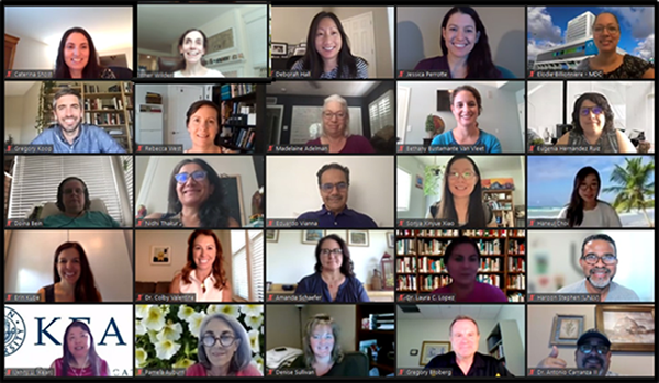 June 2021.  Faculty participants at DARE virtual workshop.