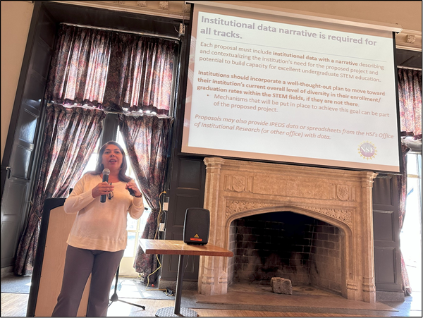 June 2023.  Dr. Sonja Montas-Hunter, NSF, speaks at DARE workshop at Lehman College.