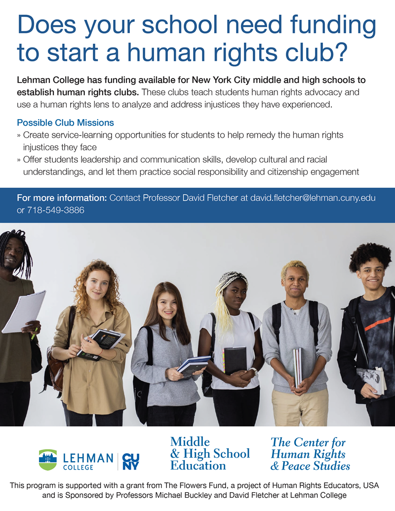 Info to join and create a human rights club