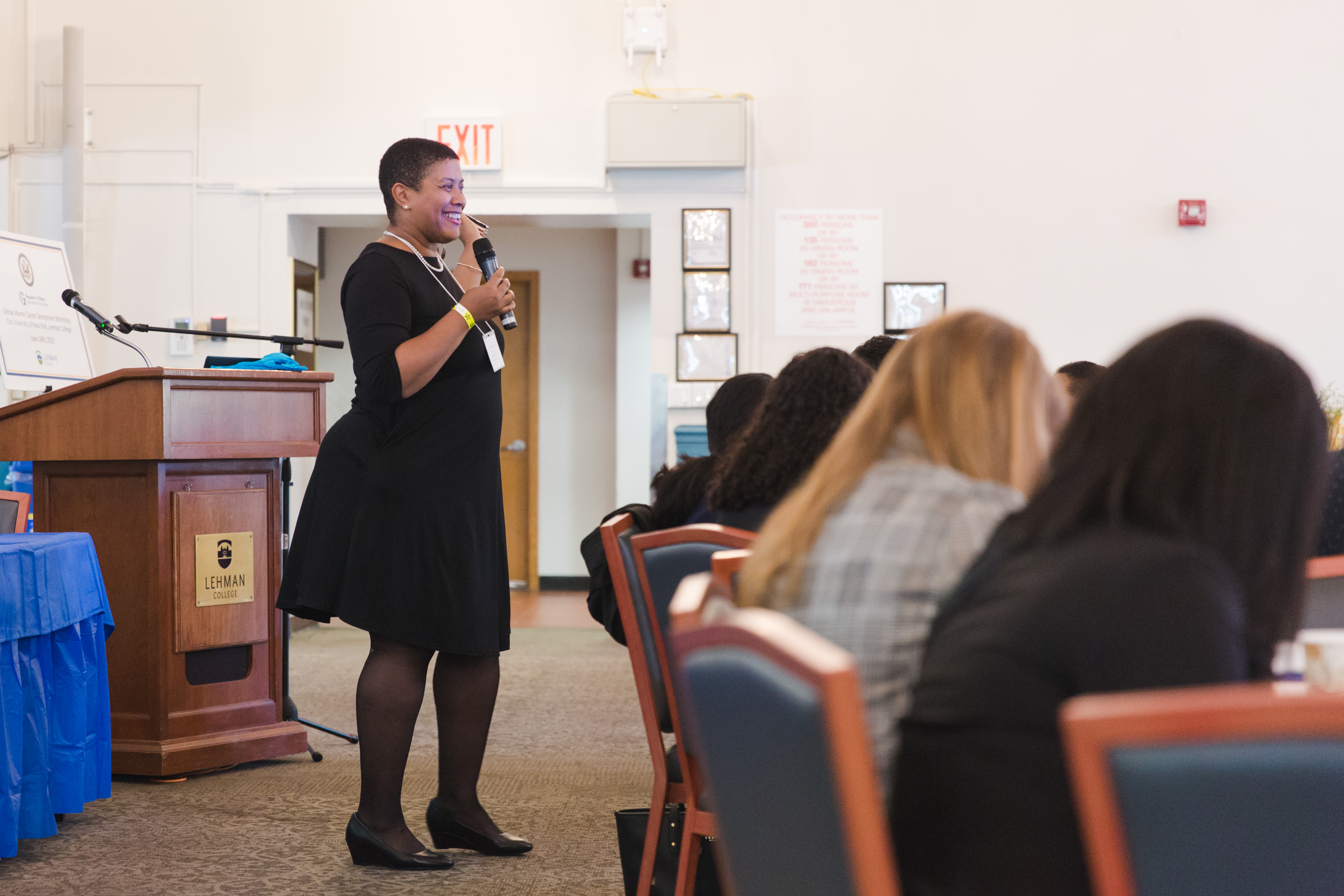 Women giving a speech