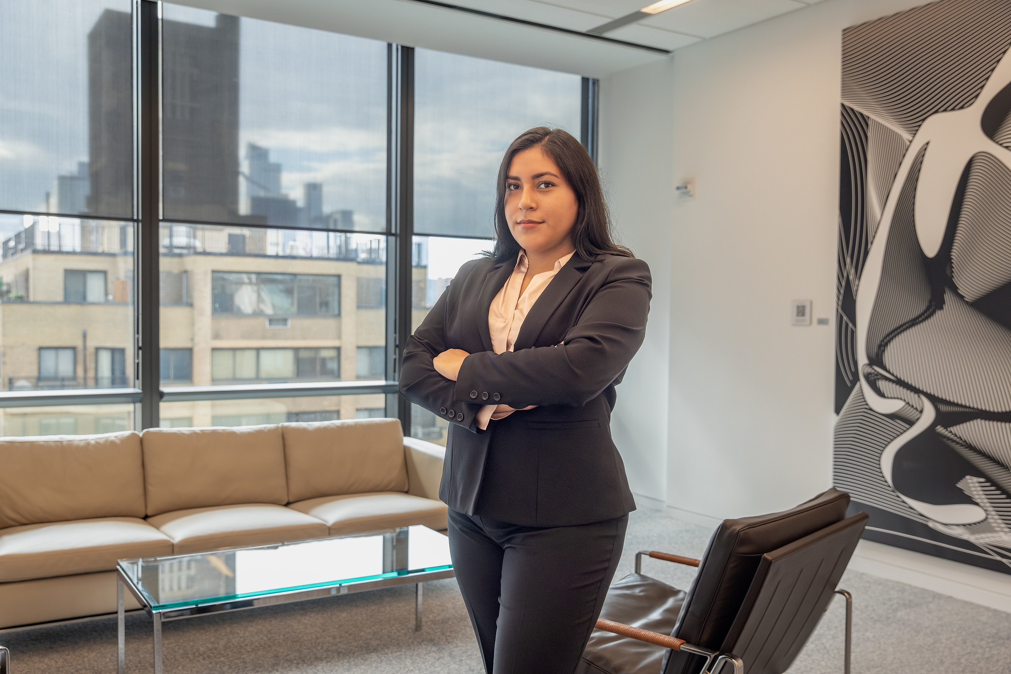 Women standing in her office