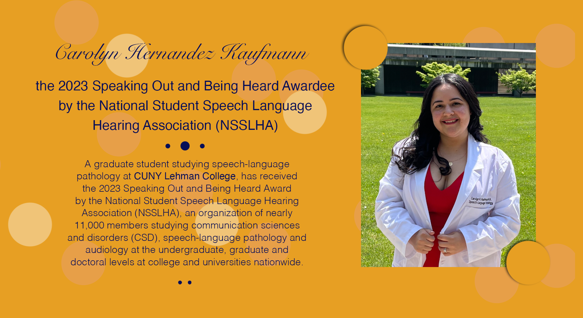 Photo of student Carolyn Hernandez Kaufmann