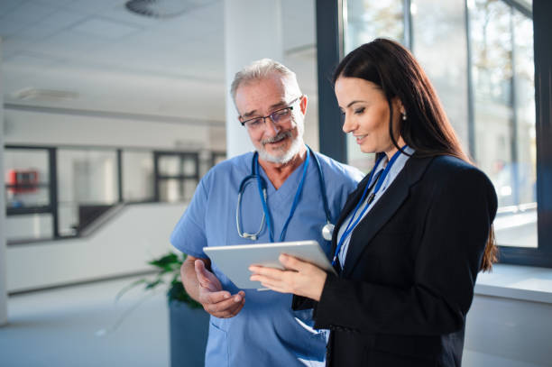 Photo of man and woman in Health Services